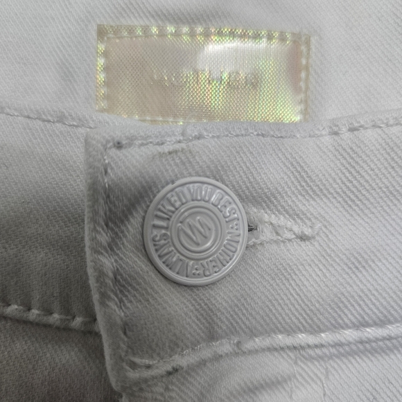Mother The Drop Out Glass Slipper White Stretchy Denim Jeans Sz 29 - Picture 4 of 12